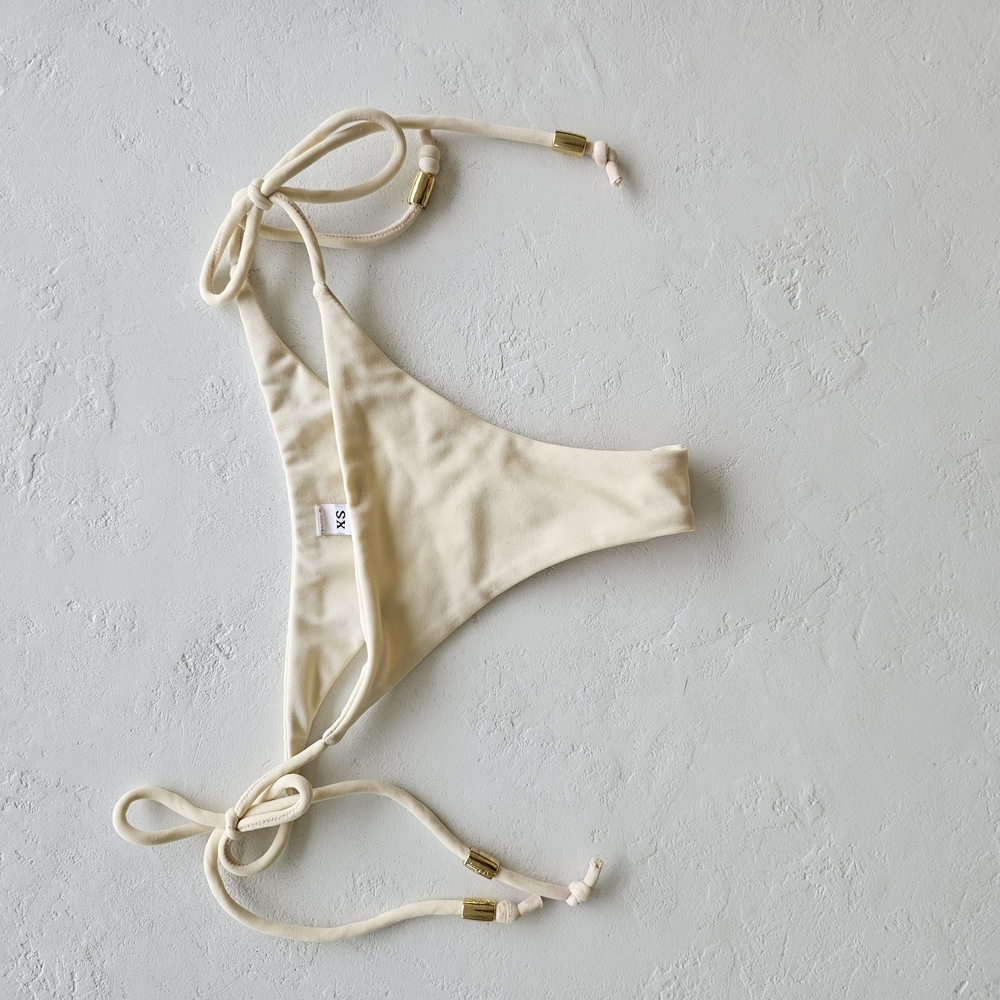 Teeny B Beige Thong Bikini Bottoms